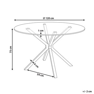 Spisebord Meston 120 cm - Sort - Møbler - Borde - Spisebord og køkkenbord