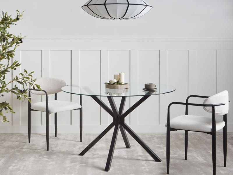 Spisebord Meston 120 cm - Sort - Møbler - Borde - Spisebord og køkkenbord