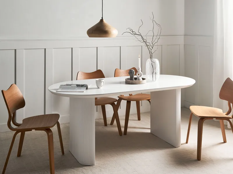 Spisebord Moberly 180 cm - Hvid - Møbler - Borde - Spisebord og køkkenbord