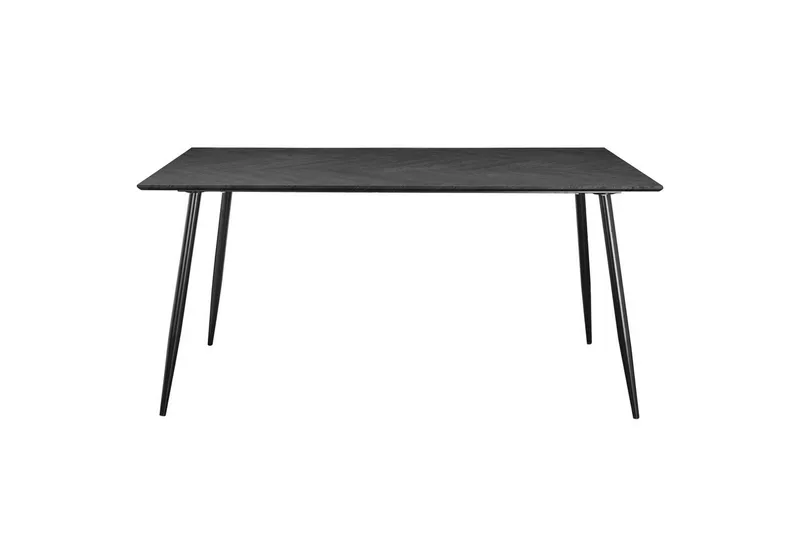 Spisebord Monza 160x90x76 cm, Sildebensmønster Gråeg/Sort - 160x90x76 cm, Sildebensmønster Gråeg/Sort - Møbler - Borde - Spisebord og køkkenbord