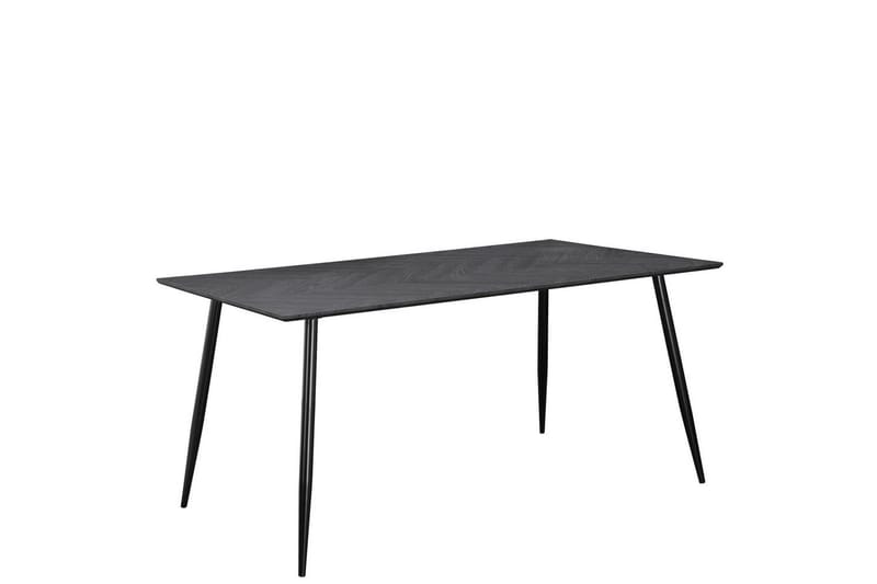 Spisebord Monza 160x90x76 cm, Sildebensmønster Gråeg/Sort, 160x90x76 cm, Sildebensmønster Gråeg/Sort
