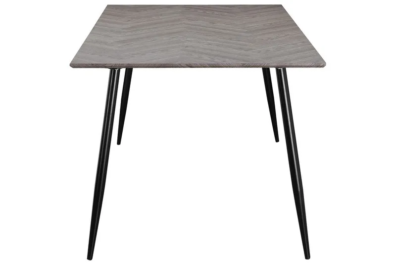 Spisebord Monza 160x90x76 cm, Sildebensmønster Hvideg/Sort - 160x90x76 cm, Sildebensmønster Hvideg/Sort - Møbler - Borde - Spisebord og køkkenbord