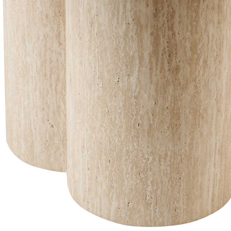 Spisebord Moraine 160 cm - Travertin-effekt - Møbler - Borde - Spisebord og køkkenbord