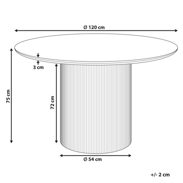 Spisebord Newell 120 cm - Lysbeige - Møbler - Borde - Spisebord og køkkenbord