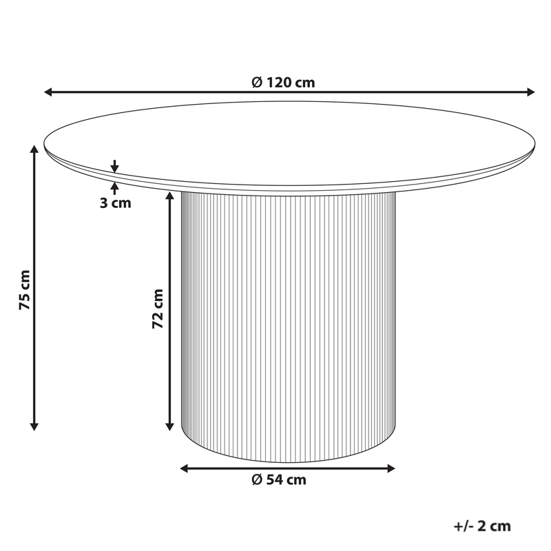 Spisebord Newell 120 cm - Lysbeige - Møbler - Borde - Spisebord og køkkenbord