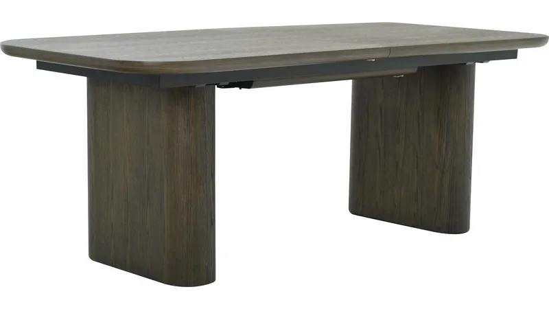 Spisebord NFG Aldon 200x100 + 80 cm Brun Med tilläggsskiva, Brun