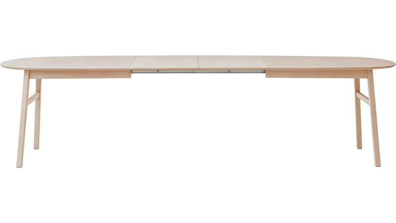 Spisebord NFG Karmöy 205-305x105 cm Vitpigmenterat Med 2 tillägg 205x105 cm - Hvidpigmenteret - Møbler - Borde - Spisebord og køkkenbord