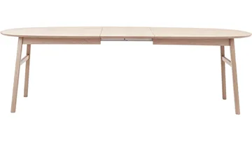Spisebord NFG Karmöy 205-305x105 cm Vitpigmenterat Med 2 tillägg 205x105 cm - Hvidpigmenteret - Møbler - Borde - Spisebord og køkkenbord