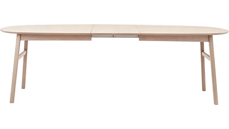Spisebord NFG Karmöy 205-305x105 cm Vitpigmenterat Med 2 tillägg 205x105 cm - Hvidpigmenteret - Møbler - Borde - Spisebord og køkkenbord
