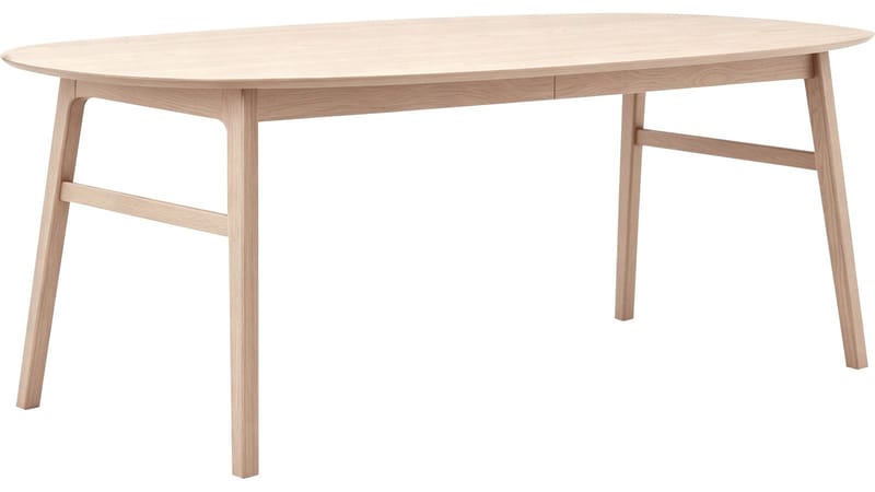 Spisebord NFG Karmöy 205-305x105 cm Vitpigmenterat Med 2 tillägg 205x105 cm, Hvidpigmenteret