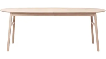 Spisebord NFG Karmöy 205-305x105 cm Vitpigmenterat Med 2 tillägg 205x105 cm - Hvidpigmenteret - Møbler - Borde - Spisebord og køkkenbord