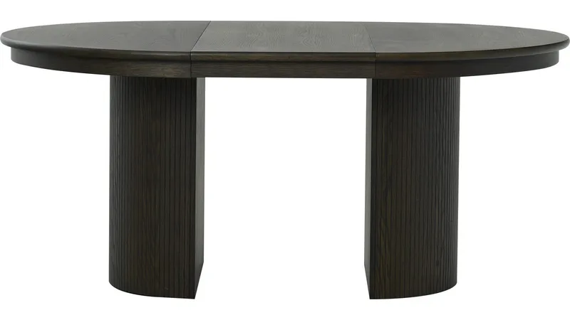 Spisebord NFG Lyon Ø120-220 Brun Med 2 tillägg dia 120 cm - Brun - Møbler - Borde - Spisebord og køkkenbord