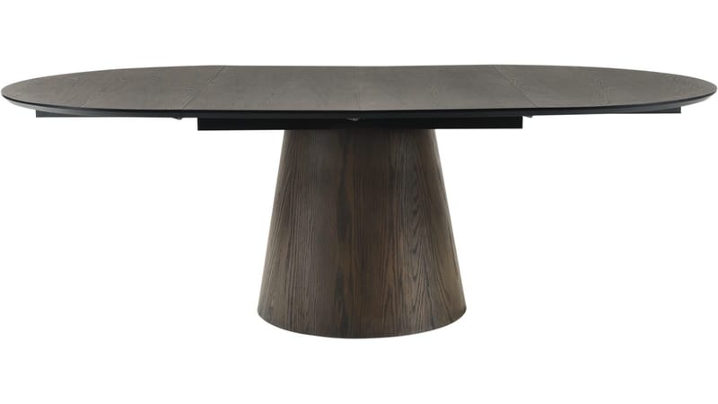 Spisebord NFG Portbello ø130 + 50+50 cm Brun Med 2 tillägg Dia 130 cm - Brun - Møbler - Borde - Spisebord og køkkenbord