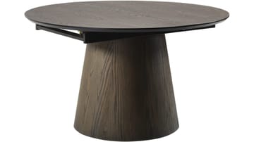 Spisebord NFG Portbello ø130 + 50+50 cm Brun Med 2 tillägg Dia 130 cm - Brun - Møbler - Borde - Spisebord og køkkenbord
