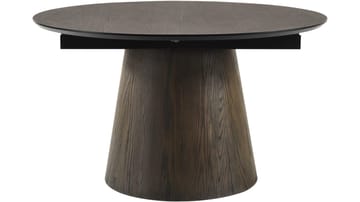 Spisebord NFG Portbello ø130 + 50+50 cm Brun Med 2 tillägg Dia 130 cm - Brun - Møbler - Borde - Spisebord og køkkenbord