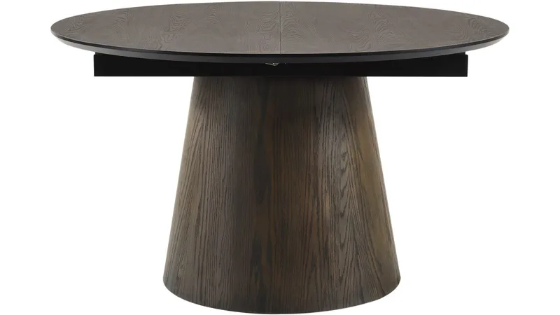 Spisebord NFG Portbello ø130 + 50+50 cm Brun Med 2 tillägg Dia 130 cm - Brun - Møbler - Borde - Spisebord og køkkenbord