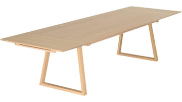 Spisebord Norvik 220+50+50 cm - Hvidpigmenteret Eg - Møbler - Borde - Spisebord og køkkenbord