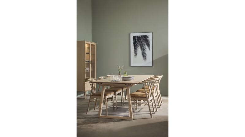 Spisebord Norvik 220+50+50 cm - Hvidpigmenteret Eg - Møbler - Borde - Spisebord og køkkenbord
