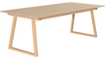 Spisebord Norvik 220+50+50 cm - Hvidpigmenteret Eg - Møbler - Borde - Spisebord og køkkenbord