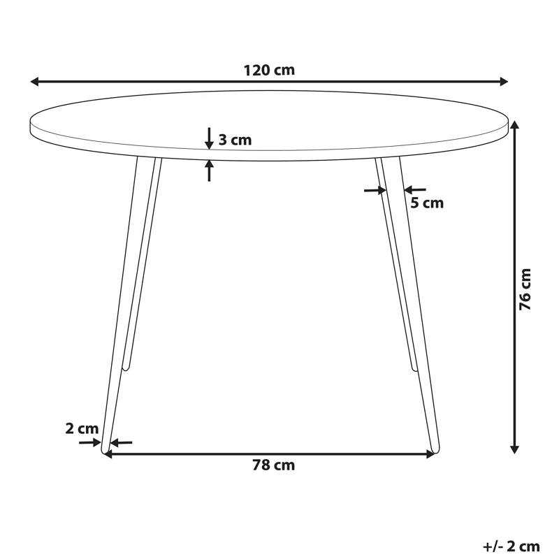 Spisebord Odeon 120 cm - Hvid - Møbler - Borde - Spisebord og køkkenbord