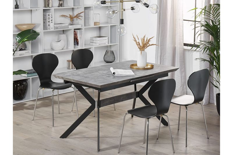 Abenson Spisebord 180 cm Sammenfoldeligt - Grå/Sort - Møbler - Borde - Spisebord og køkkenbord
