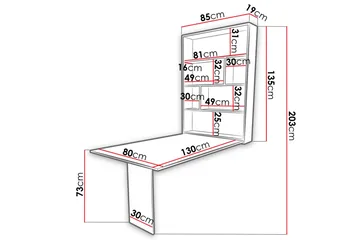 Abi Komfurebord 203 cm Sten - Sort/Grå - Møbler - Borde - Spisebord og køkkenbord