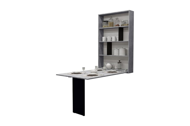 Abi Komfurebord 203 cm Sten - Sort/Grå - Møbler - Borde - Spisebord og køkkenbord