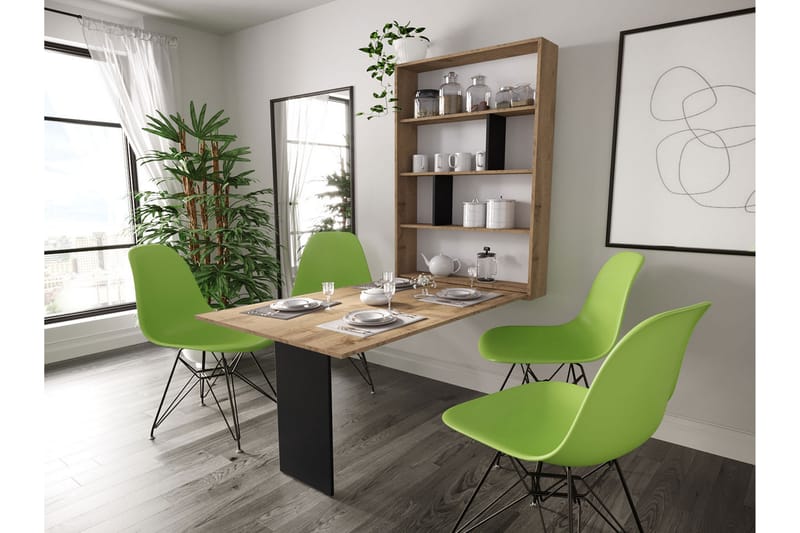 Abi Spisebord 149 cm - Træ/Natur/Sort - Møbler - Borde - Spisebord og køkkenbord