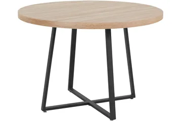 Agios Spisebord Rundt 110 cm - Natur/Sort - Møbler - Borde - Spisebord og køkkenbord