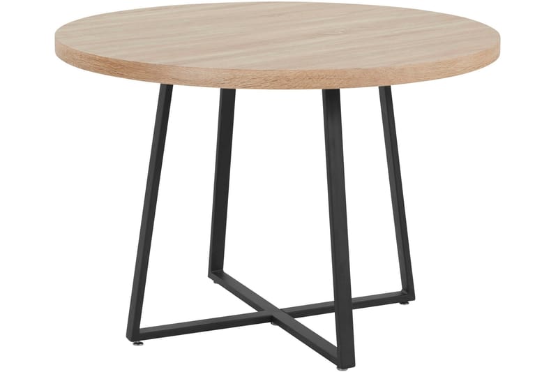 Agios Spisebord Rundt 110 cm - Natur/Sort - Spisebord og køkkenbord