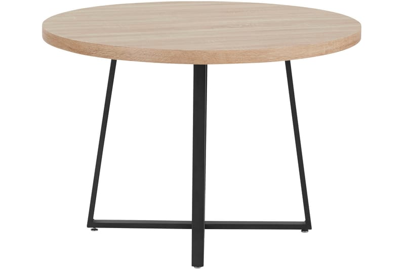 Agios Spisebord Rundt 110 cm - Natur/Sort - Spisebord og køkkenbord