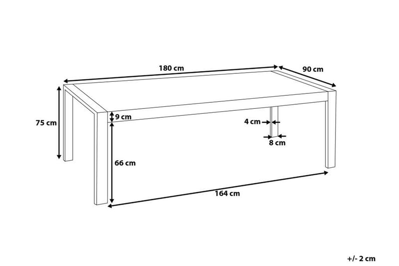 Arctic I Spisebord 180 cm - Hvid - Spisebord og køkkenbord