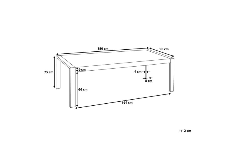 Arctic I Spisebord 180 cm - Hvid - Møbler - Borde - Spisebord og køkkenbord