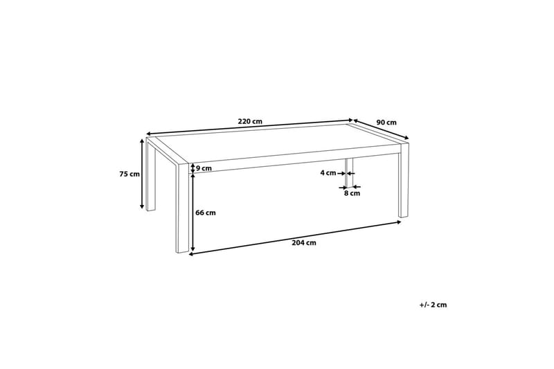 Arctic I Spisebord 220 cm - Hvid - Møbler - Borde - Spisebord og køkkenbord