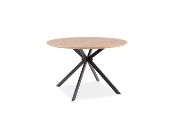 Astera Spisebord 120 cm Rundt - Eg/Sort - Møbler - Borde - Spisebord og køkkenbord