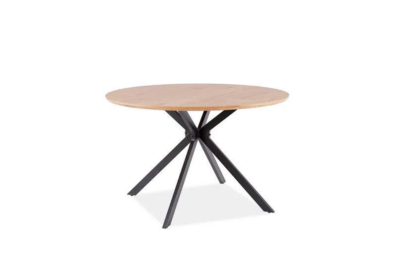 Astera Spisebord 120 cm Rundt - Eg/Sort - Møbler - Borde - Spisebord og køkkenbord