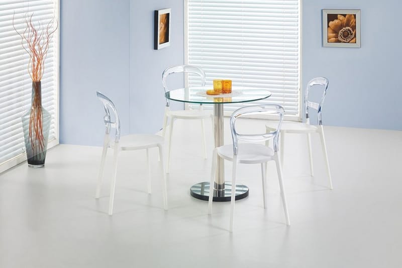 Atherton Spisebord 80 cm Rund - Glas - Spisebord og køkkenbord