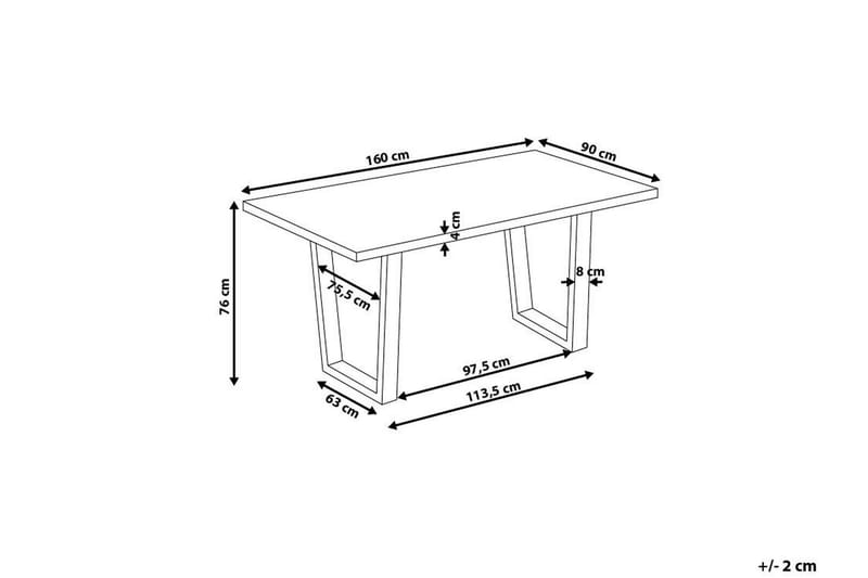 Austin Spisebord 160 cm - Brun - Møbler - Borde - Spisebord og køkkenbord