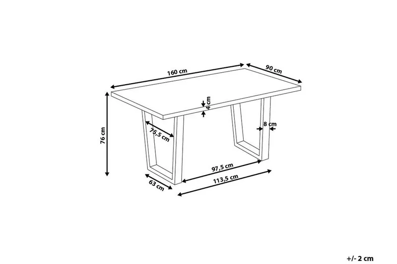 Austin Spisebord 160 cm - Brun - Møbler - Borde - Spisebord og køkkenbord