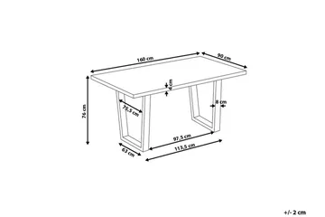Austin Spisebord 160 cm - Brun - Møbler - Borde - Spisebord og køkkenbord