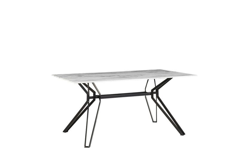 Ballina Spisebord 160 cm - Hvid/Sort - Møbler - Borde - Spisebord og køkkenbord