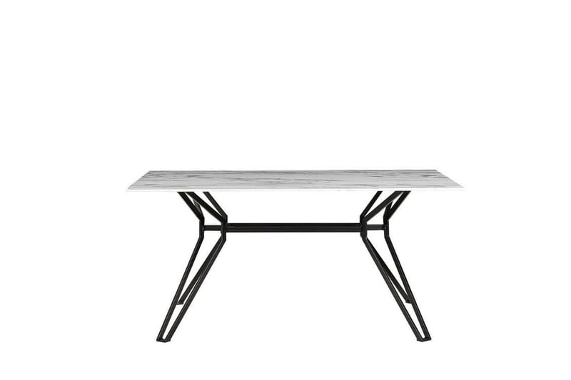 Ballina Spisebord 160 cm - Hvid/Sort - Møbler - Borde - Spisebord og køkkenbord