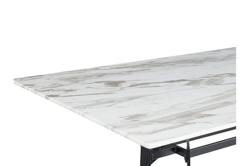Ballina Spisebord 160 cm - Hvid/Sort - Spisebord og køkkenbord