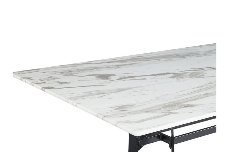 Ballina Spisebord 160 cm - Hvid/Sort - Møbler - Borde - Spisebord og køkkenbord