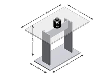 Bandol Spisebord 70 cm - Beton - Møbler - Borde - Spisebord og køkkenbord