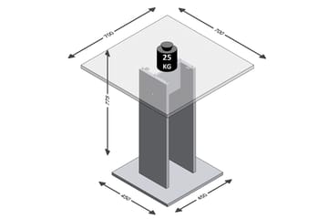 Bandol Spisebord 70 cm - Hvid - Møbler - Borde - Spisebord og køkkenbord