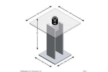 Bandol Spisebord 70 cm - Hvid/Beton - Møbler - Borde - Spisebord og køkkenbord