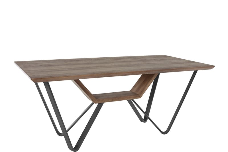 Barths Spisebord 180 cm - Natur/Sort - Spisebord og køkkenbord