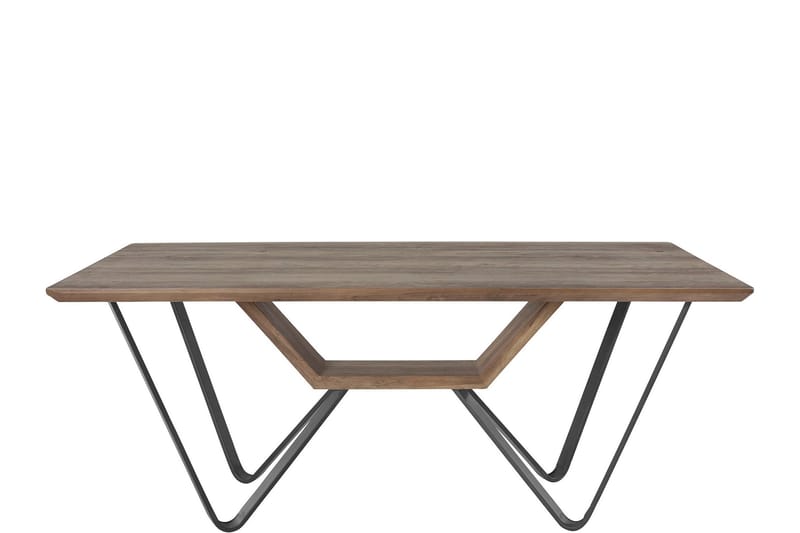 Barths Spisebord 180 cm - Natur/Sort - Spisebord og køkkenbord