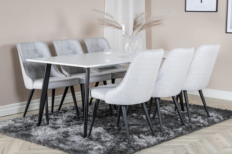 Bennie Spisebord 180x90 cm Hvid - Venture Home - Spisebord og køkkenbord